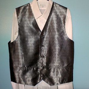 Umolorenzo M silver and black vest